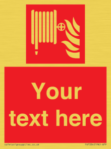 Custom Fire hose reel Sign